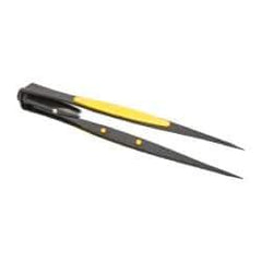 General - 6-1/4" OAL Illuminated Tweezers - Smooth Pointed Tip - A1 Tooling