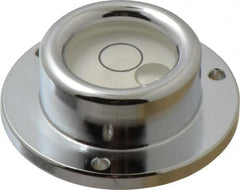 Geier & Bluhm, Inc. - 1-3/4 Inch Base Diameter x 0.63 Inch Overall Height, 1 Circle, Brass Bull's Eye Circular Level - 0.315 Inch Vial Diameter, 13/16 Inch Inner Diameter, 0.12 Inch Mounting Hole Diameter, 0.1 Inch Sensitivity, -40 to 160°F - A1 Tooling