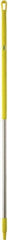 Vikan - 59 x 1-1/4" Aluminum Squeegee Handle - European Threaded Connection, Yellow - A1 Tooling