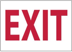 NMC - Exit, Plastic Exit Sign - 14" Wide x 10" High, Glow-in-the-Dark - A1 Tooling