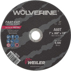 7″ x .045″ Type 1 Cut-Off Wheel, A60T, 7/8″ Arbor Hole - A1 Tooling