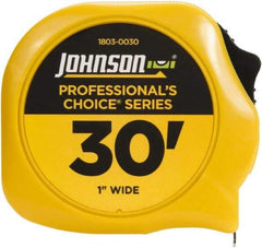 Johnson Level & Tool - 30' x 1" Tape Measure - 1/16" Graduation, Inch Graduation Style - A1 Tooling