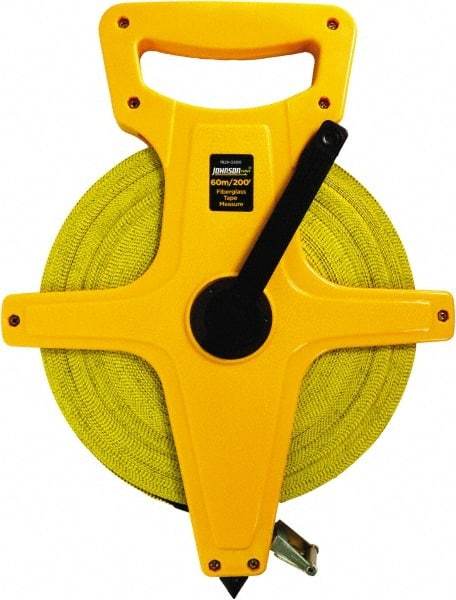 Johnson Level & Tool - 200' x 1/2" Tape Measure - 1/8" & 1mm Graduation, Inch/Metric Graduation Style - A1 Tooling