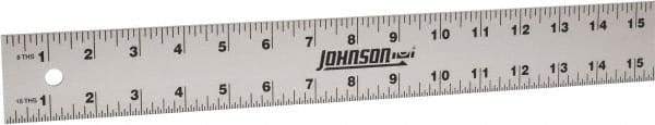 Johnson Level & Tool - 96" Long, 1/8, 1/16" Graduation, Aluminum Rule - English Graduation Style, Gray, Anodized Finish - A1 Tooling