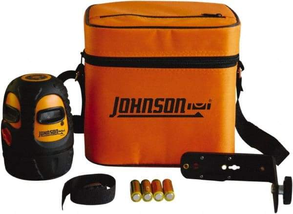 Johnson Level & Tool - 1 Beam 200' (Interior) 300' (Exterior) Max Range Self Leveling Line Laser - Red Beam, 1/8" at 50' Accuracy, 3-3/4" Long x 5-1/8" High, Battery Included - A1 Tooling