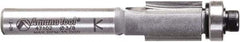 Amana Tool - 3/8" Cut Diam, 1/2" Length of Cut, 2 Flute Flush Trim Edge Profile Router Bit - Carbide-Tipped, 1/4" Shank Diam, 2-1/8" OAL, Uncoated - A1 Tooling