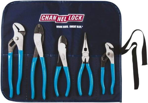 Channellock - 5 Piece Plier Set - Comes in Tool Roll - A1 Tooling