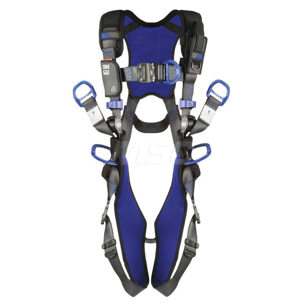 Fall Protection Harnesses: 420 Lb, Size Large, For Climbing Positioning & Wind Energy, Back Front & Hips Quick-Connect Leg Strap, Quick-Connect Chest Strap