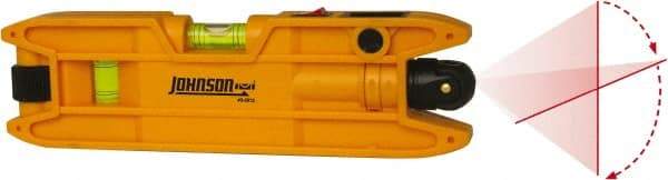 Johnson Level & Tool - 1 Beam 100' Max Range Torpedo - Red Beam, 3/8" at 50' Accuracy, 7" Long x 2" Wide x 51/64" High, Battery Included - A1 Tooling