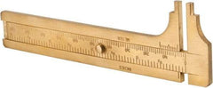 Value Collection - 0 to 4-1/2" Brass Vernier Caliper - 4-1/2" Jaw Depth - A1 Tooling