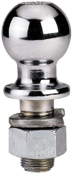 Reese - 2" Diam, 2-1/4" Shank Length, Hitch Ball - 1-1/4" Shank Diam, 8,000 Lb Capacity, Zinc Finish - A1 Tooling