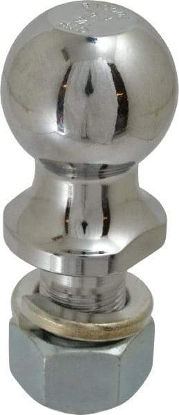 Reese - 1-7/8" Diam, 2" Shank Length, Hitch Ball - 1" Shank Diam, 2,000 Lb Capacity, Chrome Finish - A1 Tooling