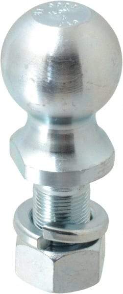 Reese - 2" Diam, 2" Shank Length, Hitch Ball - 1" Shank Diam, 7,500 Lb Capacity, Zinc Finish - A1 Tooling