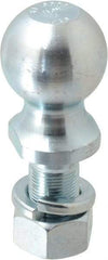 Reese - 2" Diam, 2" Shank Length, Hitch Ball - 1" Shank Diam, 7,500 Lb Capacity, Zinc Finish - A1 Tooling