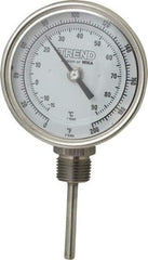 Wika - 2-1/2 Inch Long Stem, 3 Inch Dial Diameter, Stainless Steel, Bottom Connected Bi-Metal Thermometer - -15 to 90°C, 1% Accuracy - A1 Tooling