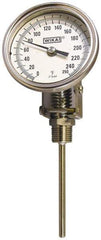 Wika - 4 Inch Long Stem, Stainless Steel, Adjustable Angle Bi-Metal Thermometer - -40 to 50°C, 1% Accuracy - A1 Tooling