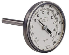 Wika - 9 Inch Long Stem, 2 Inch Dial Diameter, Stainless Steel, Back Connected Bi-Metal Thermometer - -20 to 60°C, 1% Accuracy - A1 Tooling