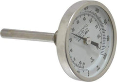 Wika - 2-1/2 Inch Long Stem, 2 Inch Dial Diameter, Stainless Steel, Back Connected Bi-Metal Thermometer - -15 to 90°C, 1% Accuracy - A1 Tooling