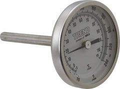 Wika - 2-1/2 Inch Long Stem, 2 Inch Dial Diameter, Stainless Steel, Back Connected Bi-Metal Thermometer - -5 to 115°C, 1% Accuracy - A1 Tooling