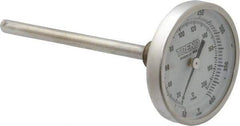 Wika - 4 Inch Long Stem, 2 Inch Dial Diameter, Stainless Steel, Back Connected Bi-Metal Thermometer - 10 to 200°C, 1% Accuracy - A1 Tooling