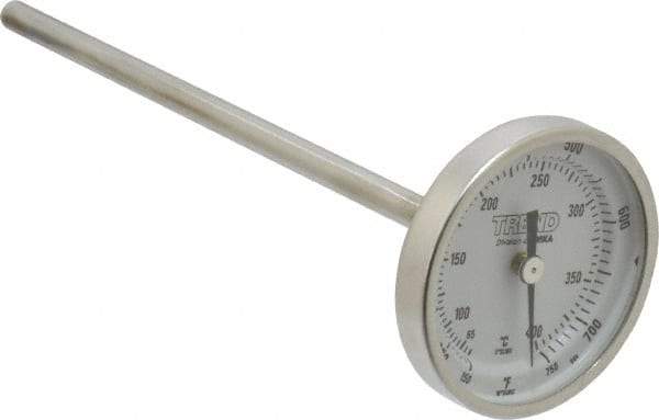 Wika - 6 Inch Long Stem, 2 Inch Dial Diameter, Stainless Steel, Back Connected Bi-Metal Thermometer - 65 to 400°C, 1% Accuracy - A1 Tooling