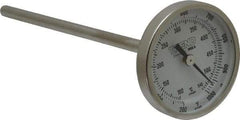 Wika - 6 Inch Long Stem, 2 Inch Dial Diameter, Stainless Steel, Back Connected Bi-Metal Thermometer - 100 to 540°C, 1% Accuracy - A1 Tooling