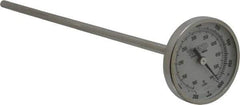 Wika - 9 Inch Long Stem, 2 Inch Dial Diameter, Stainless Steel, Back Connected Bi-Metal Thermometer - 100 to 540°C, 1% Accuracy - A1 Tooling