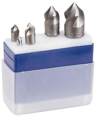 M.A. Ford - 5 Piece, 1/4 to 1" Head Diam, 60° Included Angle, Single End Countersink Set - A1 Tooling