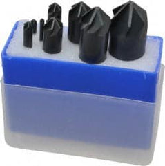 M.A. Ford - 8 Piece, 1/8 to 1" Head Diam, 90° Included Angle, Single End Countersink Set - A1 Tooling