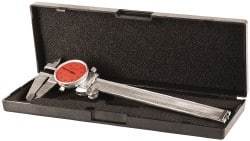 Value Collection - 0" to 6" Range, 0.001" Graduation, 0.1" per Revolution, Dial Caliper - Red Face, 1.57" Jaw Length - A1 Tooling