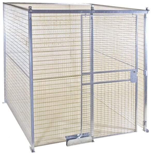 Folding Guard - 8' Wide x 4' High, Temporary Structure Galvanized Welded Wire Panel - 8' x 4' Panel - A1 Tooling