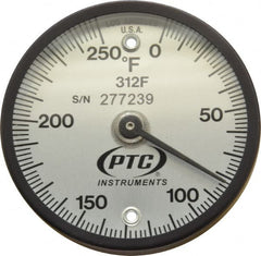 PTC Instruments - 250°F, 2 Inch Dial Diameter, Dual Magnet Mount Thermometer - 2° Division Graduation - A1 Tooling