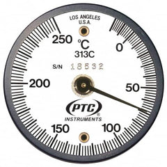 PTC Instruments - -20 to 200°C, 2 Inch Dial Diameter, Dual Magnet Mount Thermometer - 2° Division Graduation - A1 Tooling