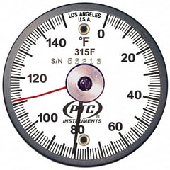 PTC Instruments - 150°F, 2 Inch Dial Diameter, Dual Magnet Mount Thermometer - 1° Division Graduation - A1 Tooling