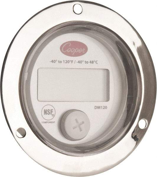 Cooper - -40 to 120°F Front Flange Panel Meter - 4-Digit LCD Display - A1 Tooling