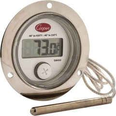 Cooper - -40 to 450°F Front Flange Panel Meter - 4-Digit LCD Display - A1 Tooling