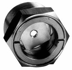 LDI Industries - 9/16" Sight Diam, 1/2" Thread, 1" OAL, Low Pressure Pipe Thread Lube Sight with Reflector Sight Glass & Flow Sight - 7/8" Head, 20 Max psi, 1/2-14 Thread - A1 Tooling