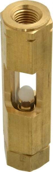 LDI Industries - 1/4" Thread, 3-9/16" OAL, Inline Sight Glass & Flow Sight - 435 Max psi, 1/4-18 Thread - A1 Tooling