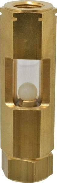 LDI Industries - 1/2" Thread, 4-5/8" OAL, Inline Sight Glass & Flow Sight - 380 Max psi, 1/2-14 Thread - A1 Tooling