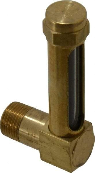 LDI Industries - 1-7/8 Inch Long Sight, 3/8 Inch Thread Size, Buna-N Seal Short Elbow, Vented Oil-Level Indicators and Gauge - 2-7/8 Inch Length to Center of Base - A1 Tooling