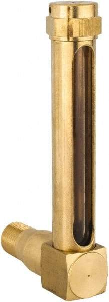 LDI Industries - 2-3/4 Inch Long Sight, 1/4 Inch Thread Size, Buna-N Seal Long Elbow, Vented Oil-Level Indicators and Gauge - 3-7/8 Inch Length to Center of Base - A1 Tooling