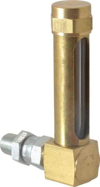 LDI Industries - 1-7/8 Inch Long Sight, 1/8 Inch Thread Size, Buna-N Seal Union Coupling, Vented Oil-Level Indicators and Gauge - 2-7/8 Inch Length to Center of Base - A1 Tooling