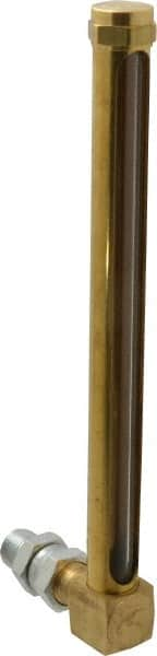 LDI Industries - 7-1/2 Inch Long Sight, 3/8 Inch Thread Size, Buna-N Seal Union Coupling, Vented Oil-Level Indicators and Gauge - 8-11/16 Inch Length to Center of Base - A1 Tooling