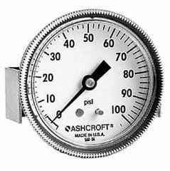 Ashcroft - 3-1/2" Dial, 1/4 Thread, 0-300 Scale Range, Pressure Gauge - Center Back Connection Mount - A1 Tooling