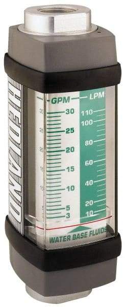 Hedland - 1-1/4" NPTW Port Water-Based Liquid Flowmeter - 3000 Max psi, 10 to 150 GPM, Anodized Aluminum - A1 Tooling