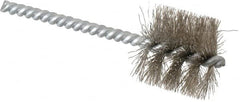 Schaefer Brush - 1 Inch Inside Diameter, 1-3/16 Inch Actual Brush Diameter, Stainless Steel, Power Fitting and Cleaning Brush - 3/16 Shank Diameter, 3-5/8 Inch Long, Twisted Wire Stem, 1-1/8 Inch Refrigeration Outside Diameter - A1 Tooling