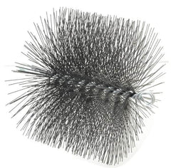 Schaefer Brush - 8" Diam Round, Tempered Steel Wire Chimney Brush - 1/4" NPSM Male Connection - A1 Tooling