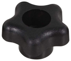 Gibraltar - 1-3/4" Head Diam, 5 Point Star Knob - M10 Hole, Polypropylene, Black - A1 Tooling