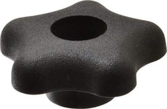 Gibraltar - 2-1/4" Head Diam, 5 Point Star Knob - 5/16" Hole, Polypropylene, Black - A1 Tooling