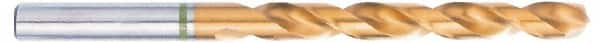 Accupro - 13/32", 130° Point, Spiral Flute, Vanadium High Speed Steel Taper Length Drill Bit - TiN Finish, 121mm Flute Length, 184mm OAL - A1 Tooling